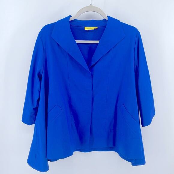 Roberta Roller Rabbit Jazz 3/4 sleeve unlined unstructured swing blazer sz XS/S - Picture 1 of 6